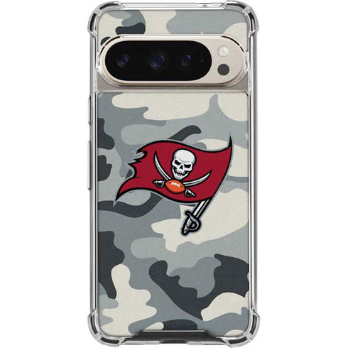 NFL Tampa Bay Buccaneers Camo Pixel 9/9 Pro Clear Case
